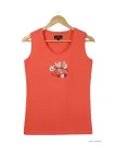 Mayflower LOLA2 — Débardeur femme corail / orange en coton