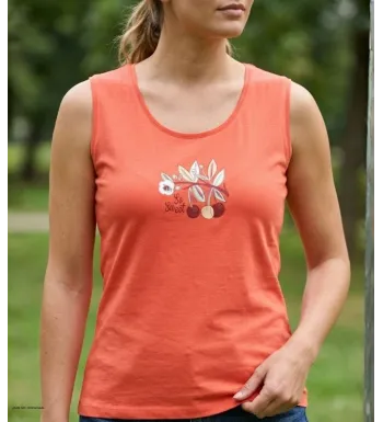 Mayflower LOLA2 — Débardeur femme corail / orange en coton