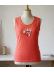 Mayflower LOLA2 — Débardeur femme corail / orange en coton