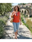 Mayflower LOLA2 — Débardeur femme corail / orange en coton