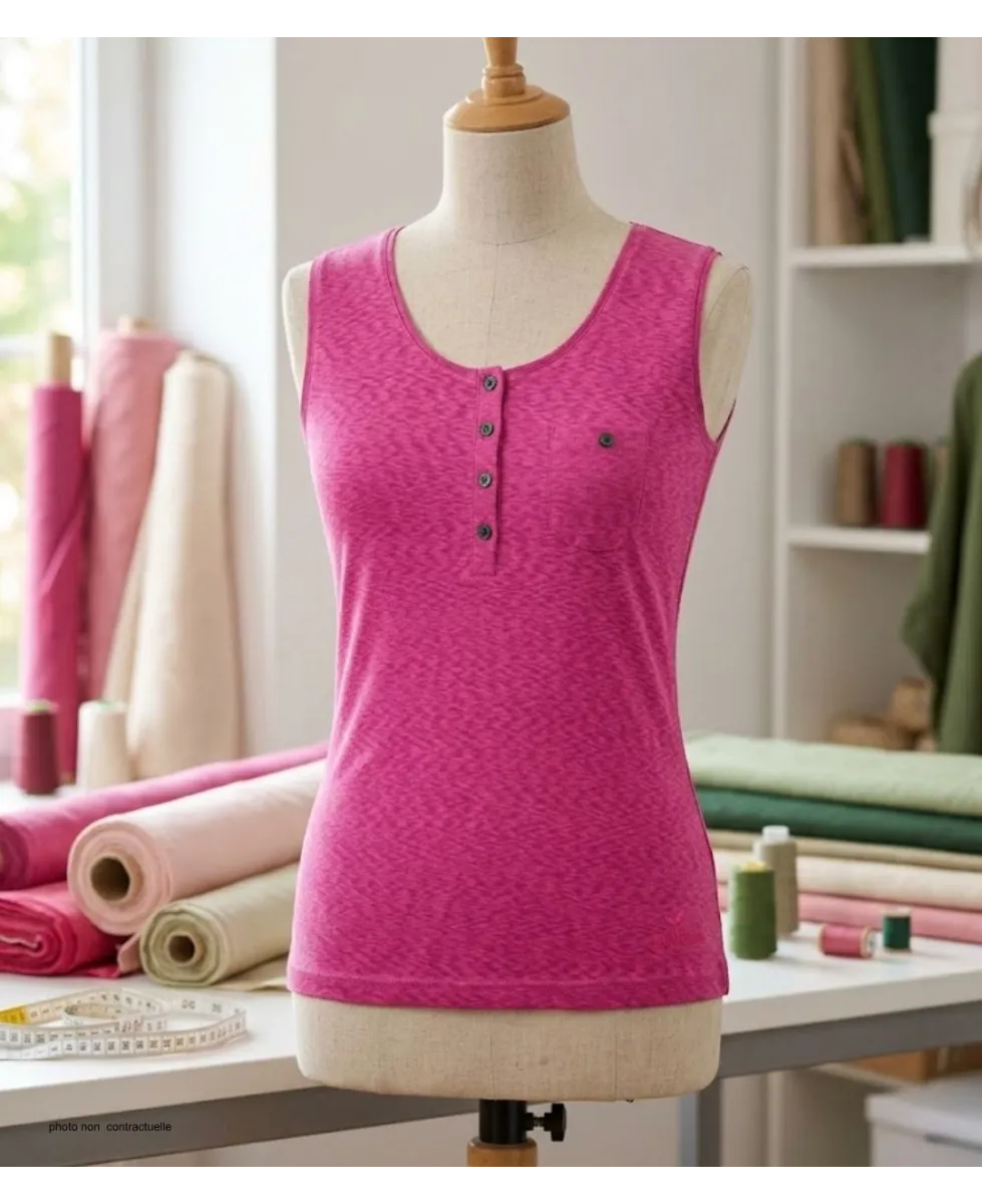 Mayflower LOTUS2 — Débardeur femme sangria en coton doux