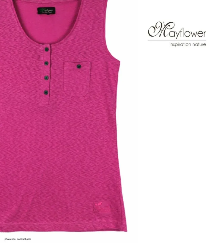Mayflower LOTUS2 — Débardeur femme sangria en coton doux