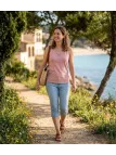 Mayflower M2101A — Débardeur femme rose en coton flammé