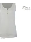 Débardeur M2101C MAYFLOWER - Top blanc coton flammé chic