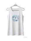 Débardeur M2120A MAYFLOWER - Top blanc imprimé coton