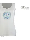 Débardeur M2120A MAYFLOWER - Top blanc imprimé coton