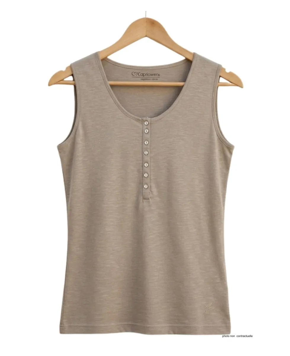 Débardeur DALTON1 MAYFLOWER - Top tunisien taupe coton