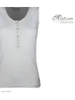 Débardeur DALTON2 MAYFLOWER - Top tunisien blanc coton
