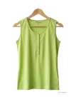 Débardeur femme DALTON3 MAYFLOWER - Top tunisien vert anis coton