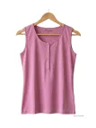 Débardeur femme DALTON4 MAYFLOWER - Top tunisien mauve coton