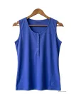 Débardeur femme DALTON5 MAYFLOWER - Top tunisien indigo coton