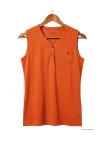 Débardeur femme DARGO2 MAYFLOWER - Top tunisien orange coton