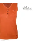 Débardeur femme DARGO2 MAYFLOWER - Top tunisien orange coton
