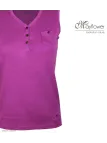 Débardeur pourpre femme MAYFLOWER DARGO3 - Coton & Col Tunisien