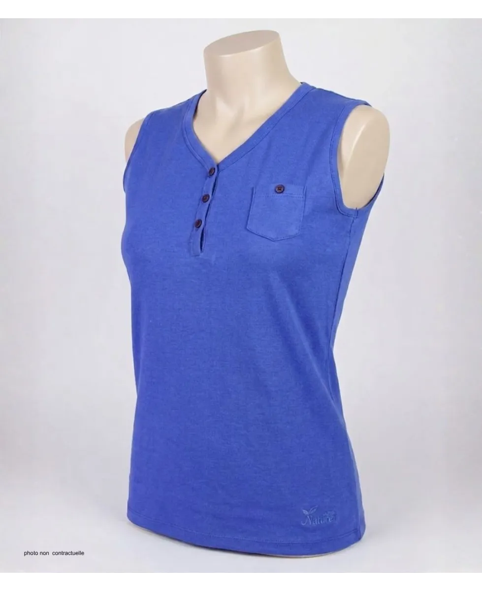 Débardeur femme MAYFLOWER DARGO4 - Coton Col Tunisien