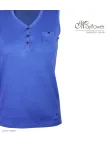 Débardeur femme MAYFLOWER DARGO4 - Coton Col Tunisien