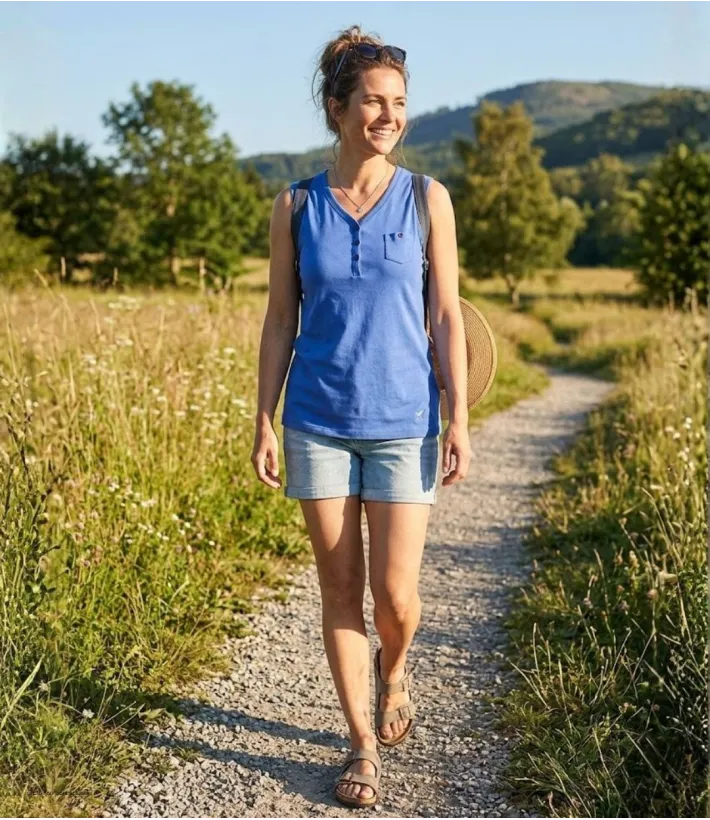Débardeur femme MAYFLOWER DARGO4 - Coton Col Tunisien