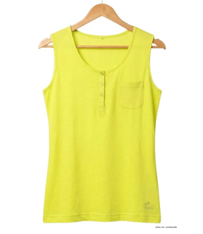 Débardeur MAYFLOWER DONALD2 en coton flammé jaune lemon