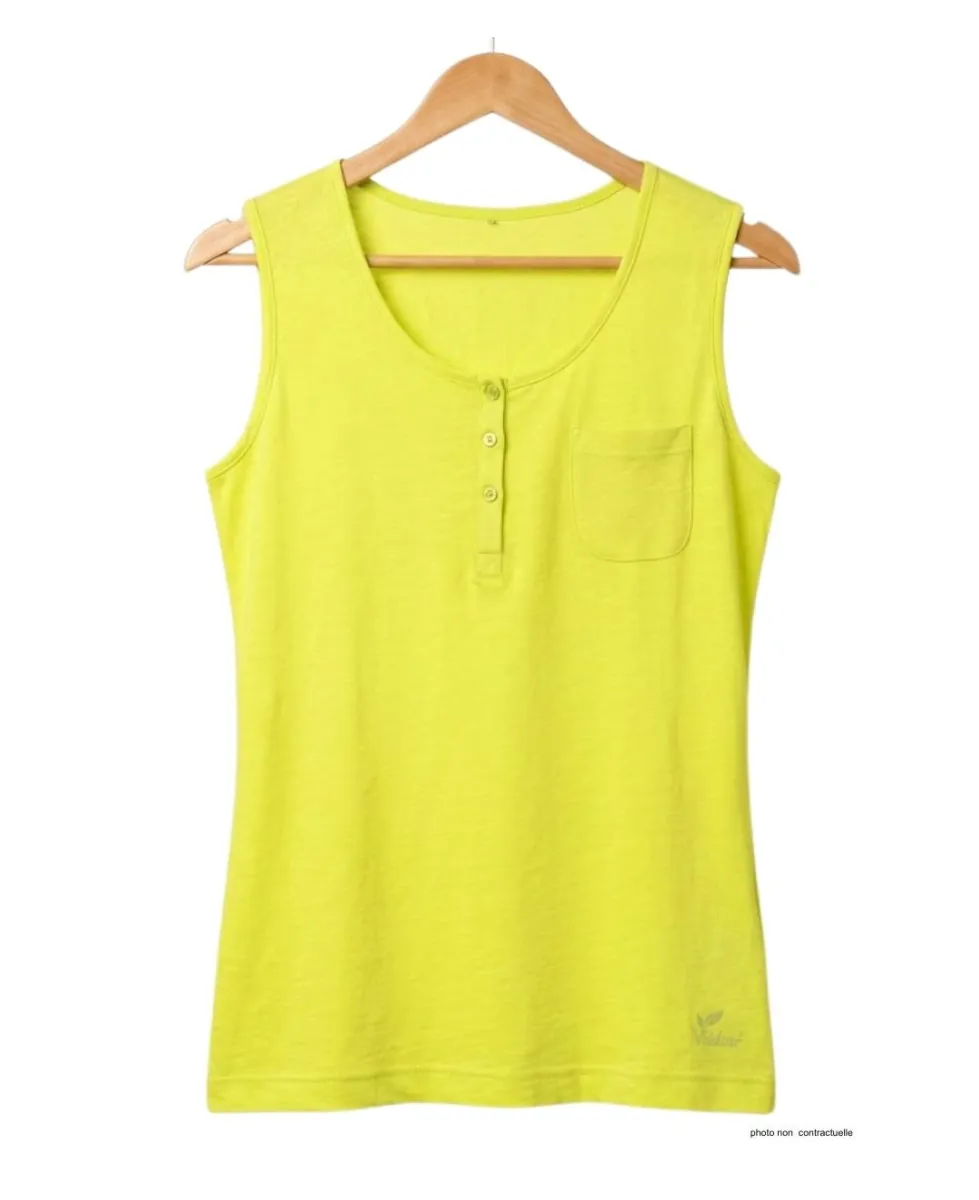 Débardeur MAYFLOWER DONALD2 en coton flammé jaune lemon