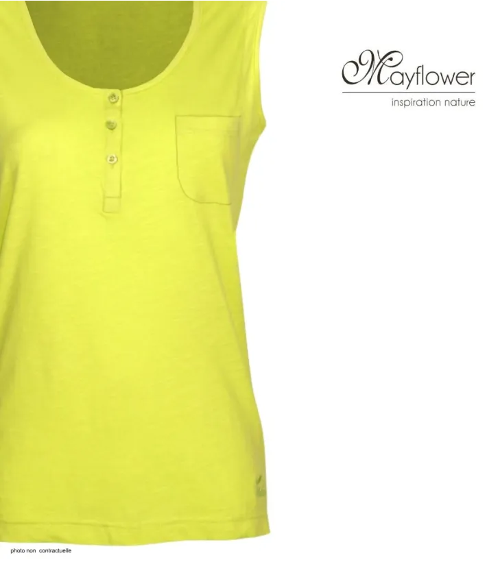 Débardeur MAYFLOWER DONALD2 en coton flammé jaune lemon