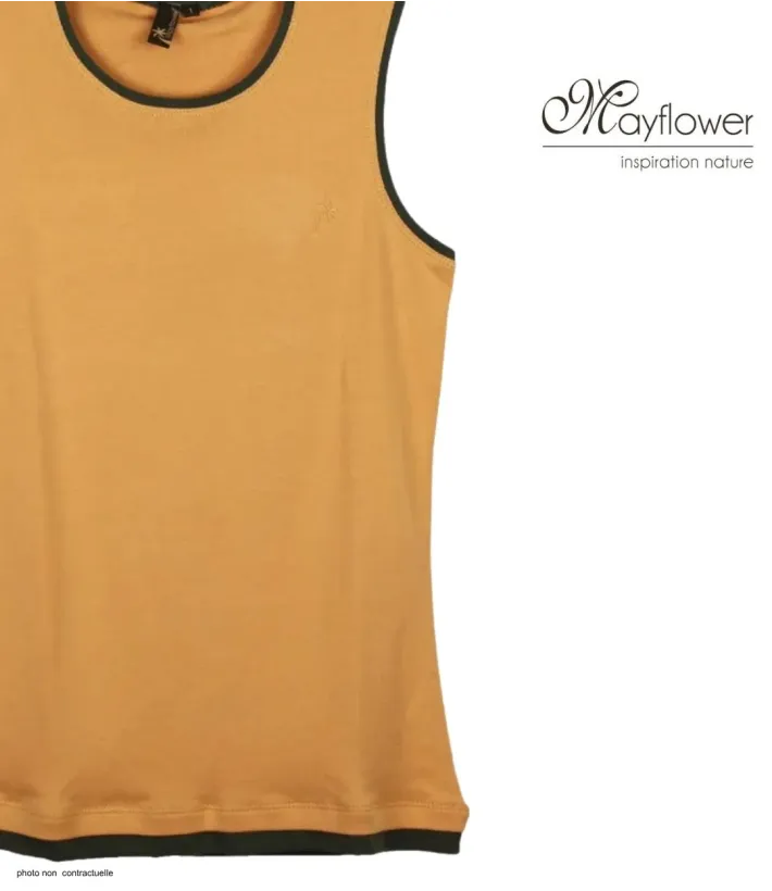 Mayflower Fausse Superposition Café Débardeur femme orange