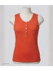 Mayflower ANDY2O Débardeur Homme Orange Col Tunisien Coton