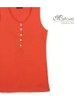 Mayflower ANDY2O Débardeur Homme Orange Col Tunisien Coton