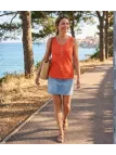 Mayflower ANDY2O Débardeur Homme Orange Col Tunisien Coton