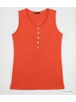 Mayflower ANDY2O Débardeur Homme Orange Col Tunisien Coton