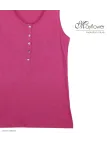 Mayflower ANDY3F Débardeur Femme Fuchsia Col Tunisien Coton