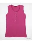 Mayflower ANDY3F Débardeur Femme Fuchsia Col Tunisien Coton