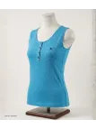 Axone GRAZIA1 Débardeur Grande Taille Coton Flammé Bleu