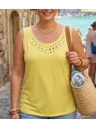 Axone TF344J Débardeur Grande Taille Stretch Jaune