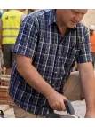 Chemise manches courtes de travail pour homme bleue SEDETEX modèle 320030U001 avec poche poitrine.