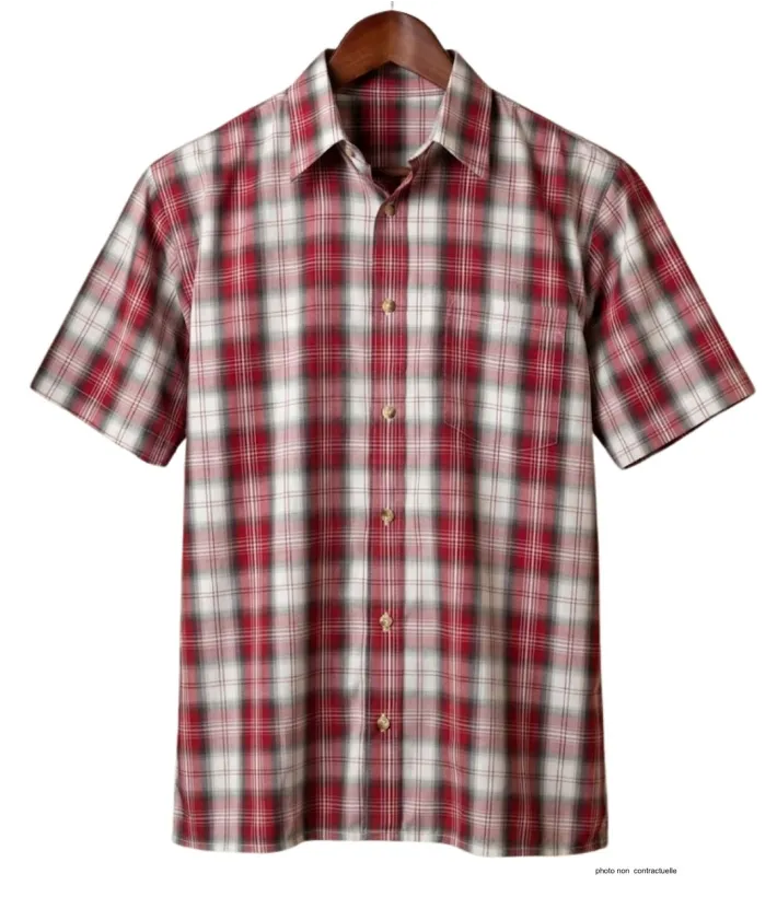 SEDETEX 320030U003 Chemise Manches Courtes Travail Bordeaux