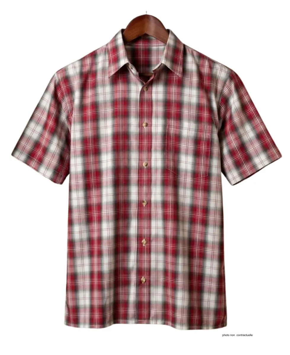 SEDETEX 320030U003 Chemise Manches Courtes Travail Bordeaux