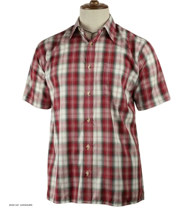 SEDETEX 320030U003 Chemise Manches Courtes Travail Bordeaux