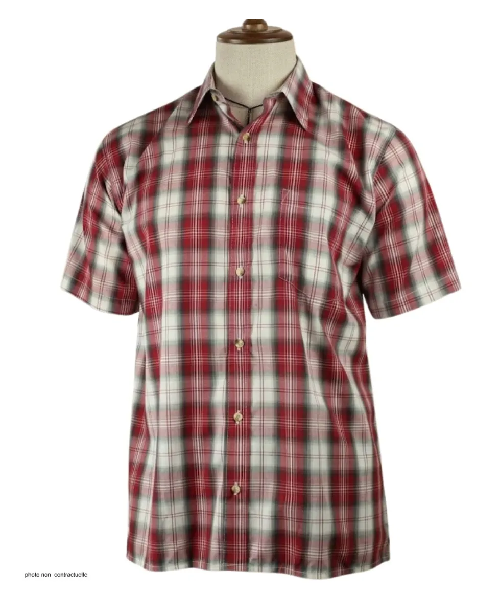 SEDETEX 320030U003 Chemise Manches Courtes Travail Bordeaux