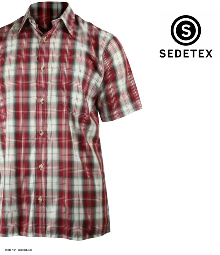 SEDETEX 320030U003 Chemise Manches Courtes Travail Bordeaux