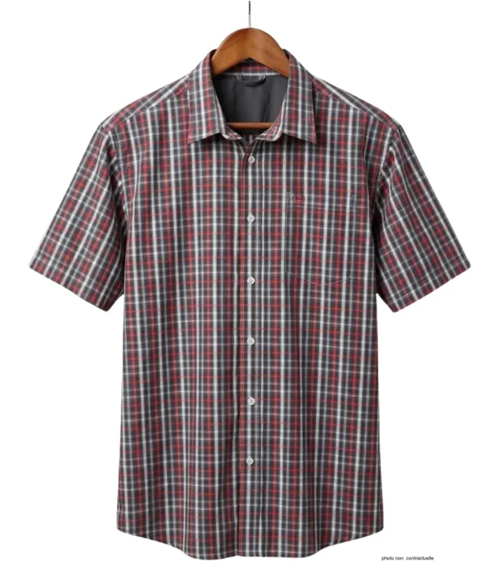 CHALLENGER B3103A Chemise Manches Courtes Carreaux Confort