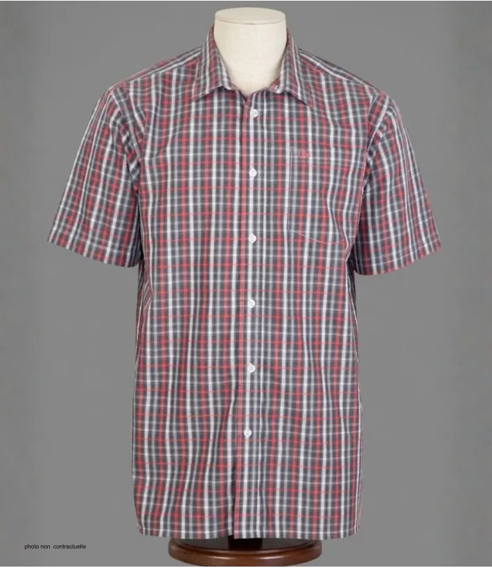 CHALLENGER B3103A Chemise Manches Courtes Carreaux Confort