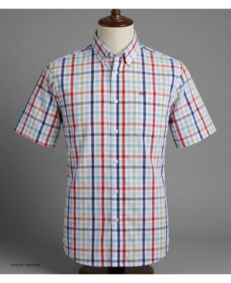 CHALLENGER B3105A Chemise Manches Courtes Carreaux Confort
