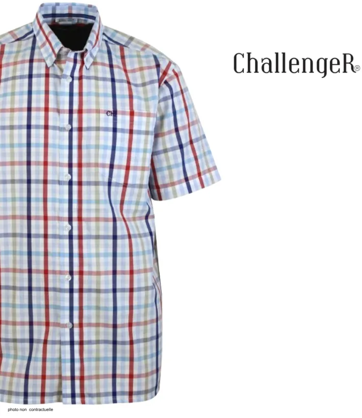 CHALLENGER B3105A Chemise Manches Courtes Carreaux Confort