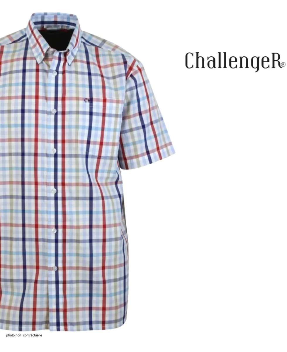 CHALLENGER B3105A Chemise Manches Courtes Carreaux Confort
