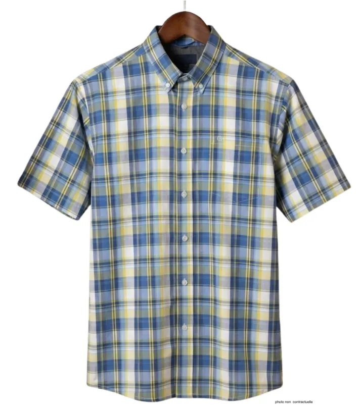 CHALLENGER B3107A Chemise Manches Courtes Carreaux Confort
