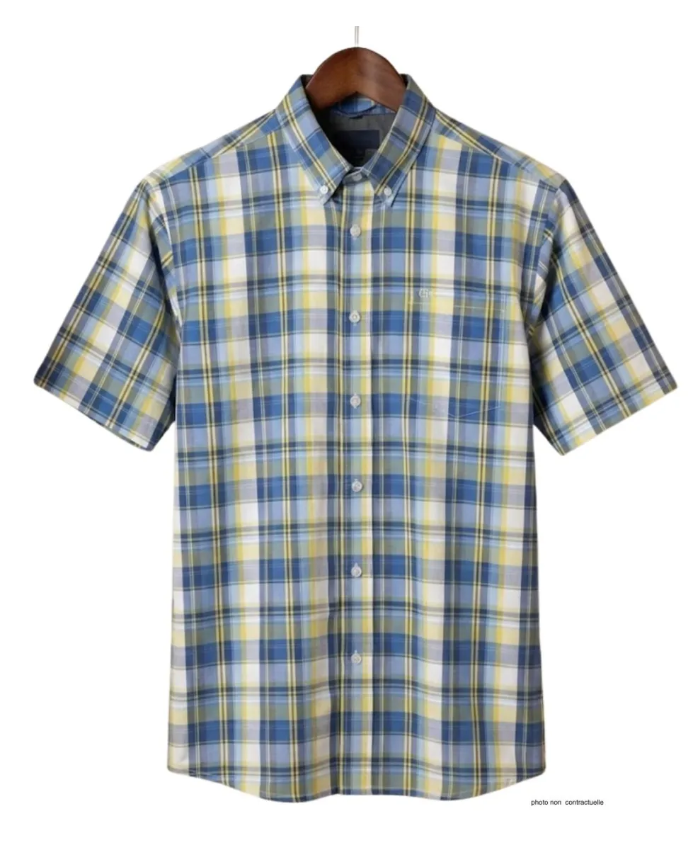 CHALLENGER B3107A Chemise Manches Courtes Carreaux Confort