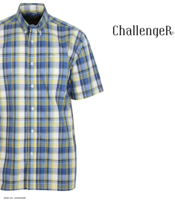 CHALLENGER B3107A Chemise Manches Courtes Carreaux Confort