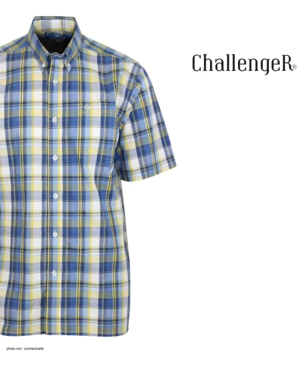 CHALLENGER B3107A Chemise Manches Courtes Carreaux Confort