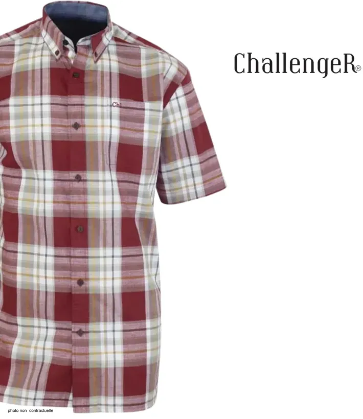 CHALLENGER B3123A Chemise Manches Courtes Pur Coton Confort