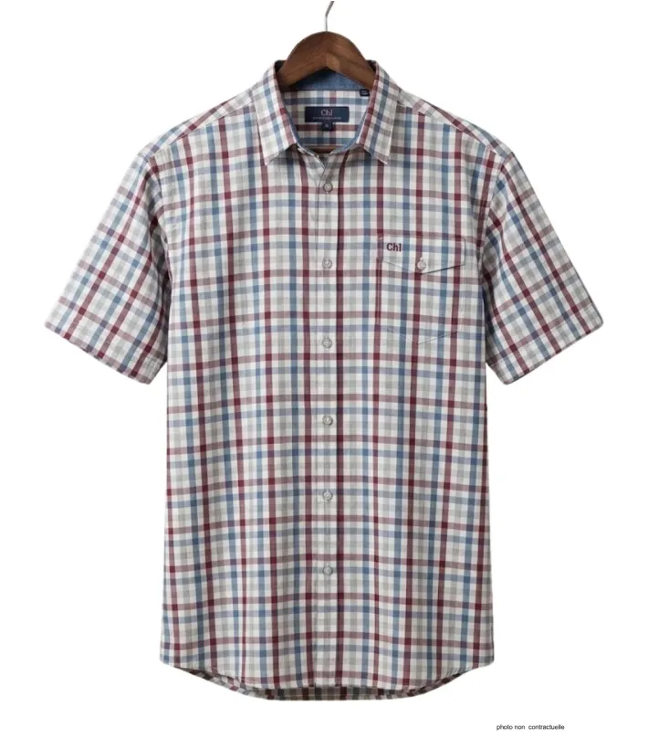 CHALLENGER B3124A Chemise Manches Courtes Carreaux Confort